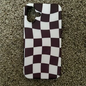 Checkered Black and White Phone Case iPhone 16 plus case